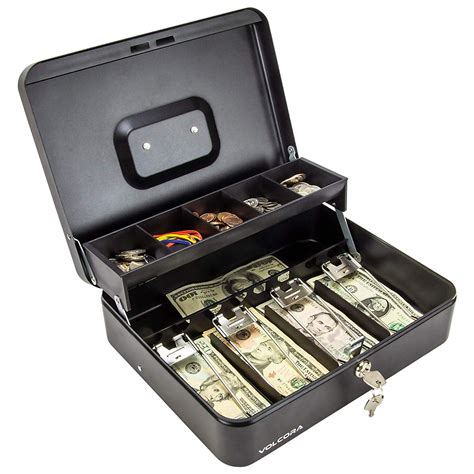 metal cash box with slot|locking money boxes with slots.